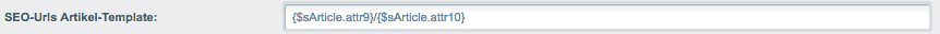 SEO-URL-Template in den Shopware-Einstellungen
